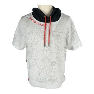 Disney Marvel  Spider-Man Hoodie SZ M 60th Anniversary White Red‎ Black